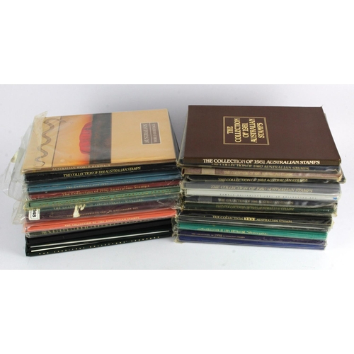 74 - Australia stamp Yearbooks for 1981 to 1993 (1991 x2) 1995 to 2000 (1998 x2) 21 in total. Plus 4 addi... 