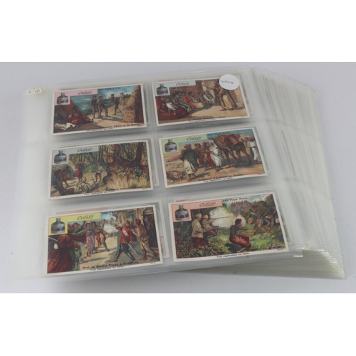 756 - Large white envelope containing a collection of 46 Liebig & 2 Cibils complete sets in pages, VG or b... 