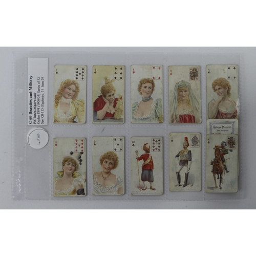 786 - Ogden - Beauties & Military part set 11/52, P - G cat value £462