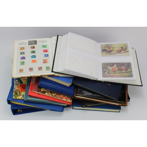 79 - Banana box of various collections in albums / stockbooks / on hagners. British Commonwealth, GB, USA... 