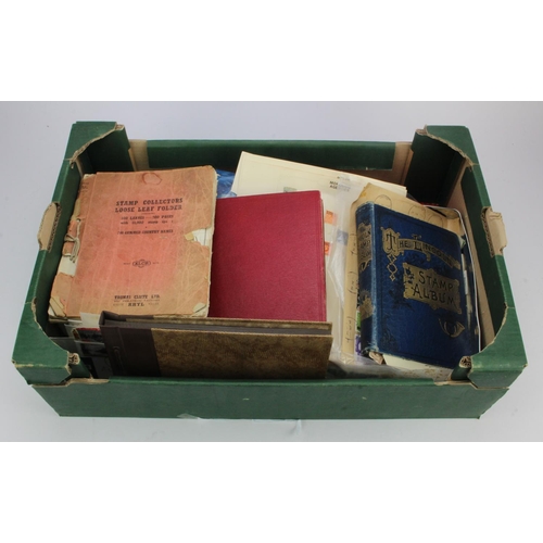 80 - Banana box of World & GB material in old albums and loose  (Qty)  Buyer collects