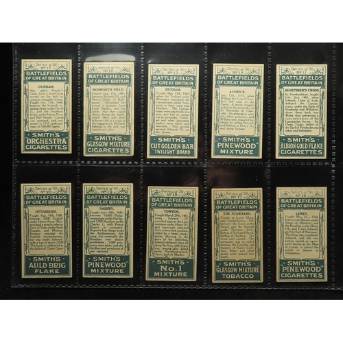 806 - Smith, Battlefields of Great Britain, complete set in pages, G - VG cat value £1100