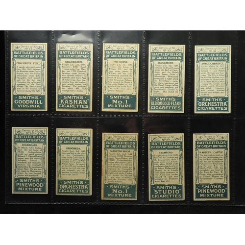 806 - Smith, Battlefields of Great Britain, complete set in pages, G - VG cat value £1100