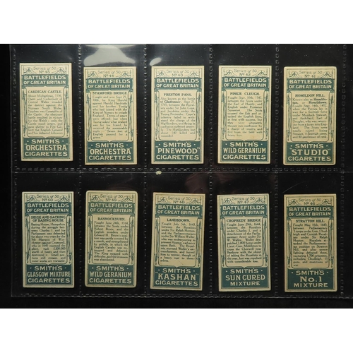 806 - Smith, Battlefields of Great Britain, complete set in pages, G - VG cat value £1100