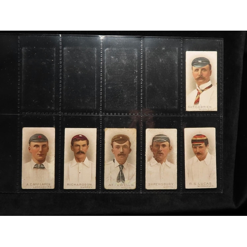 835 - Will's - Cricketers 1896, part set 23/50, mixed condition majority G - VG cat value £2726