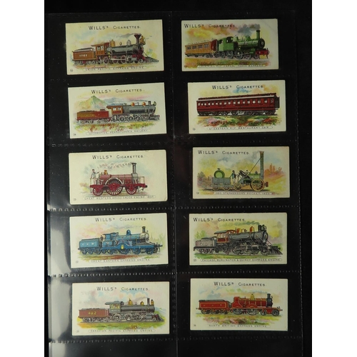 837 - Will's - Locomotives & Rolling Stock (no clause) complete set in pages + additional 7 cards, mainly ... 