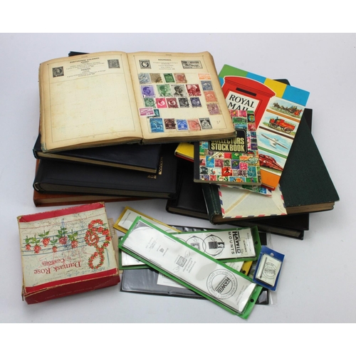 86 - Box of World material housed various albums and stockbooks, strength in British Commonwealth, eg Sou... 