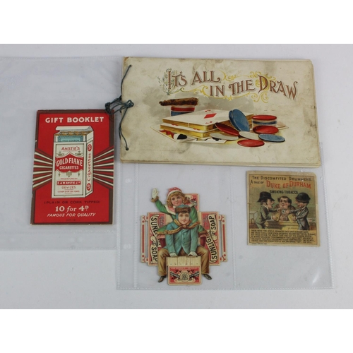 924 - Ephemera - Booklet 'Its All In The Draw' 1895 Brelsford & Dimick (Poker themed), Anstie Gift Booklet... 