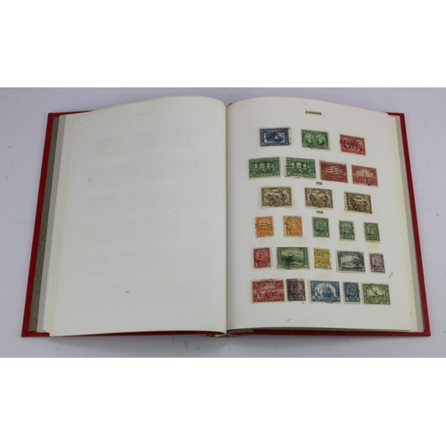 99 - Canadian collection in a red senator album with material from Victoria to KGV, including 1852 imperf... 