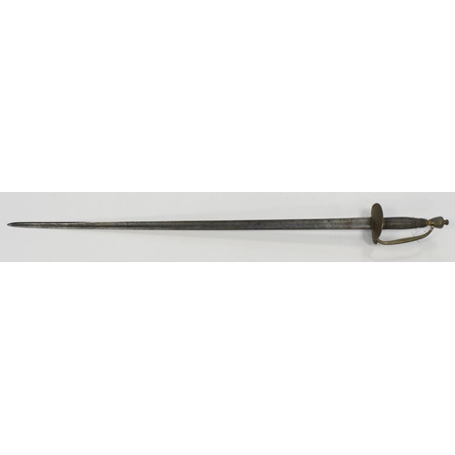 104 - Sword 1796 pattern Infantry officers with engraved blade no scabbard.