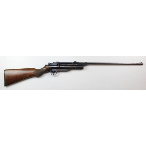 122 - Webley .22 Air Rifle Service MkII, working order (hair trigger) spring bordering on weak. Overall se... 