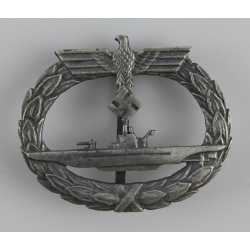 198 - German 3rd Reich U-Boat Badge, maker marked 'Munchen 9'.