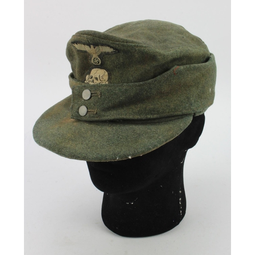 201 - German 3rd Reich Waffen SS M43 Cap, very small cut on the top.