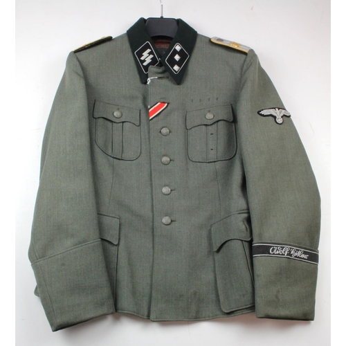 202 - German 3rd Reich Waffen SS tailored officers tunic to a SS-Untersturmfuhrer serving in the 