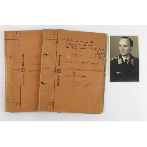 271 - German Luftwaffe night fighter pow letters etc. Captured on the Russian front and was a pow in a cam... 