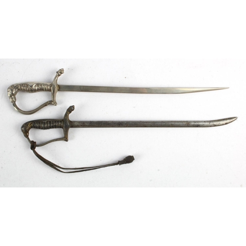 299 - German Officers swords paperknives 2x.