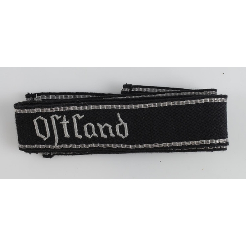 325 - German SS cuff titles including Ost, Oftland, Schill.