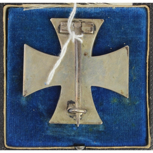 409 - Imperial Iron Cross 1st Class with case. Marked KO below clip.