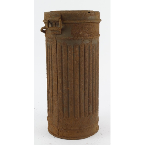 424 - Semi Relic WW2 German Medics Gas Mask Canister. Vendor states found Normandy, France.