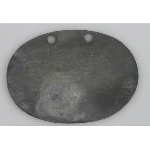 435 - WW1 Imperial German Dog Tag for a Medic in a Field Hospital.