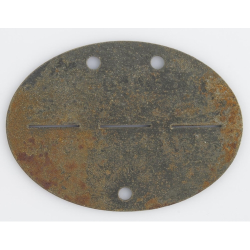 446 - WW2 German Dog Tag From a soldier in the 2nd Infantry Division, 38th Reserve Battalion. The unit eve... 