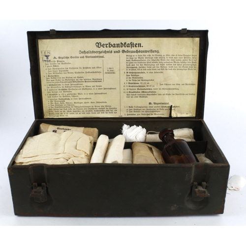 461 - WW2 German Waffen SS First Aid Box with contents.