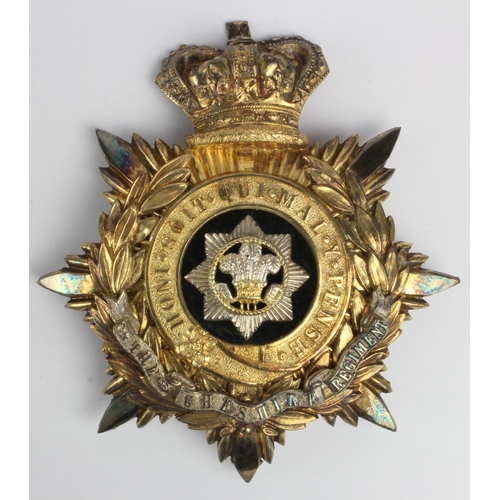 543 - Helmet Plate QVC for The Cheshire Regiment