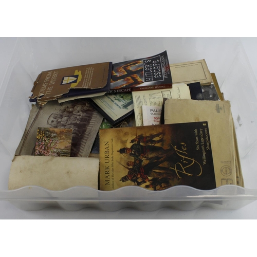 559 - Military ephemera photos booklets etc. Large crate full. (Buyer collects)