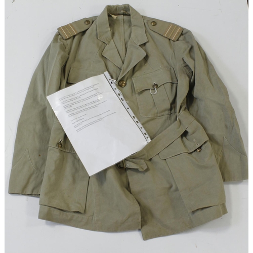 581 - RAF WW2 officers tropical service jacket belonging to Wing Commander Philip Myles Mc Swiny.