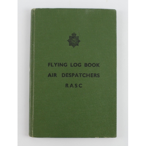 587 - RASC scarce post WW2 flying log book named to 378703 Major A Thomas (Flying log book Air Despatches ... 