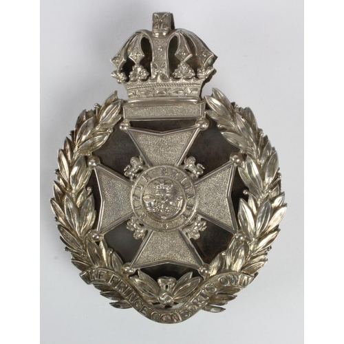 592 - Rifle Brigade (Militia Bns) The Prince Consort's Own officers pouch belt plate. With backing plate a... 