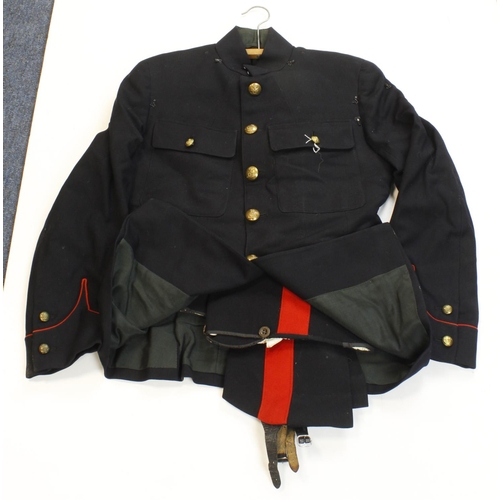 593 - Royal Artillery Officers dress uniform jacket and trousers.