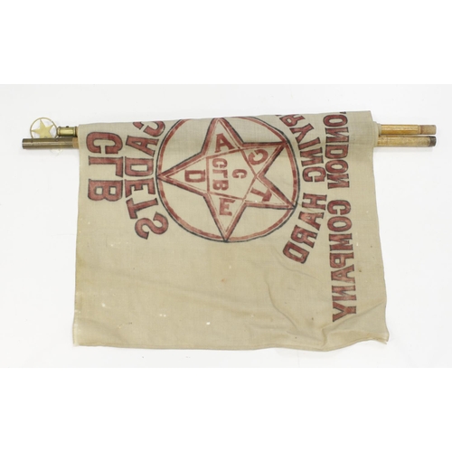 602 - Scouting flag and pole GLB 25TH London Company C. 1920.