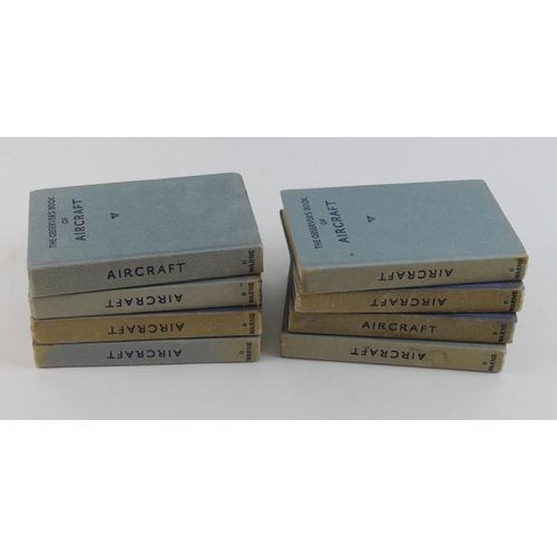 607 - The observers book of aircraft eight volumes printed in the 1950/60.