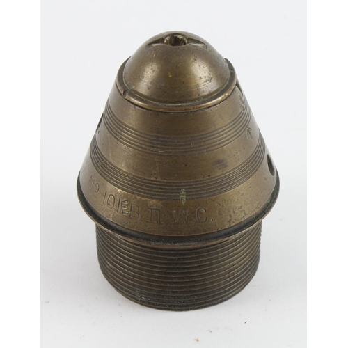 647 - WW1 HE shell fuse very nice example, inert