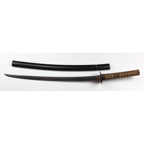 65 - Japanese Wakizashi short sword, blade 22.5