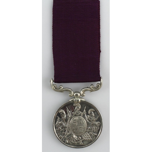 744 - Army LSGC Medal QV named (3109 Gunnr W Snell Cst Bde RA) with copy papers, born near Billericay, Ess... 