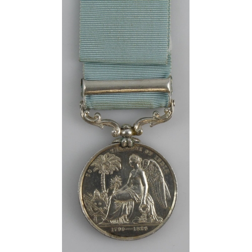 747 - Army of India Medal 1851 with Poona clasp, impressed (Private. Essnac Balnac. 2nd Bn 9th Rt N.I.).