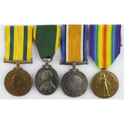 768 - BWM & Victory Medal (Capt H H G Howard) TFEM GV (74013 Sjt H Howard 25/Lond R), and TWM GV (740013 S... 