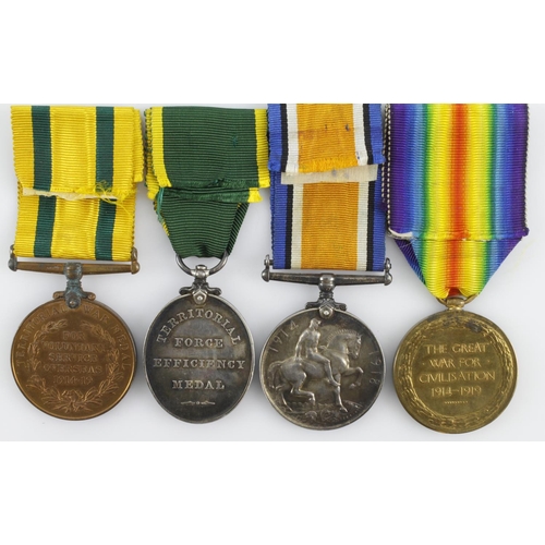 768 - BWM & Victory Medal (Capt H H G Howard) TFEM GV (74013 Sjt H Howard 25/Lond R), and TWM GV (740013 S... 