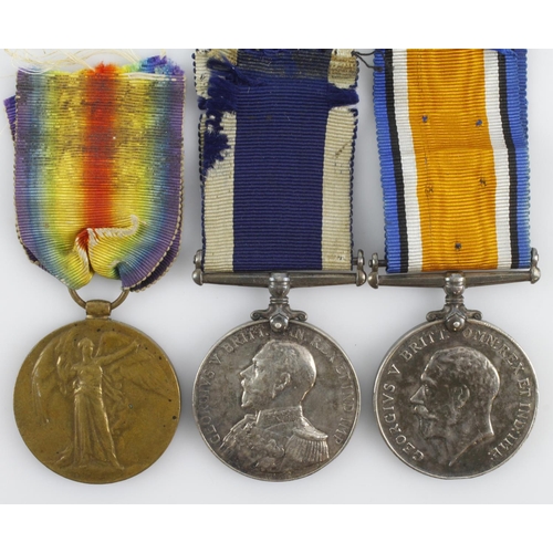 773 - BWM & Victory Medal (PLY-14081 Pte F Johnson RMLI) and GV Naval LSGC Medal (PLY.14081 F Johnson Pte ... 