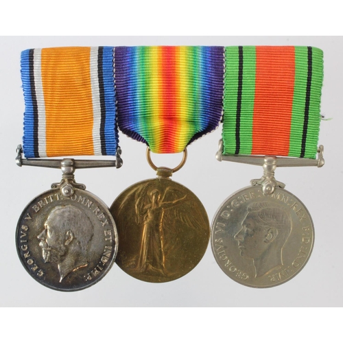 782 - BWM & Victory Medal with Defence Medal (G-14151 Pte W Walker R.Suss R) Served 9th and 7th Bn's.  (3)