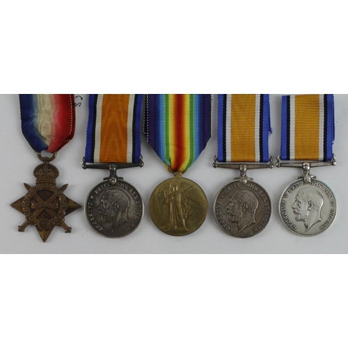 805 - BWMx3 and a Victory Medal of all to the Royal Engineers with the surnames of Wareham, Anderson, Thom... 