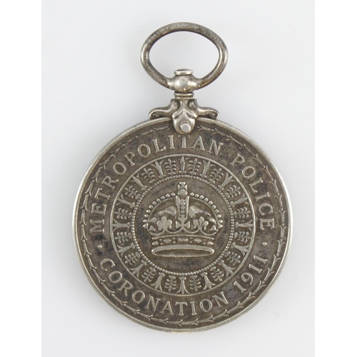 816 - Coronation 1911 Metropolitan Police Medal (PC E Shieldknight). With copied research, born St Luke, L... 