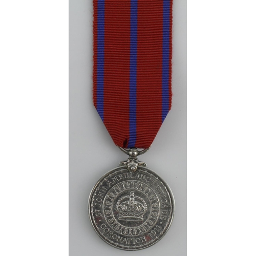 821 - Coronation Medal 1911 St Johns Ambulance Brigade (Cpl J F Thoma)