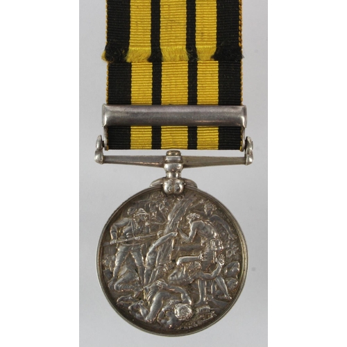 834 - East and West Africa Medal 1892 with Gambia 1894 clasp, engraved (Pte R Downs, HMS Raleigh). With co... 