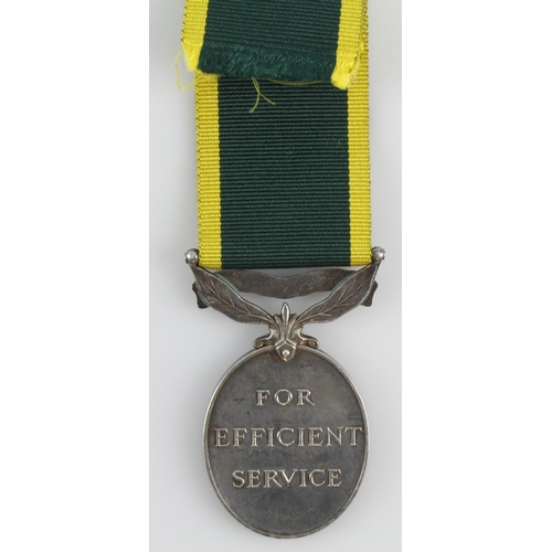 835 - Efficiency Medal GVI with Militia clasp (2311992 Sglmn J Beaumont R.Signals)