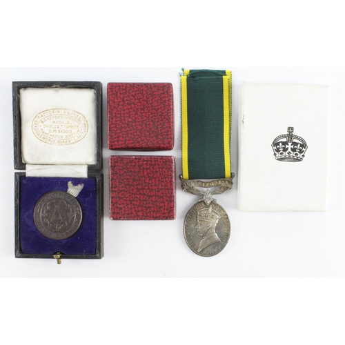 839 - Efficiency Medal GVI with Territorial clasp and named box of issue (S.6897907 Sjt P Rundle RASC). Wi... 