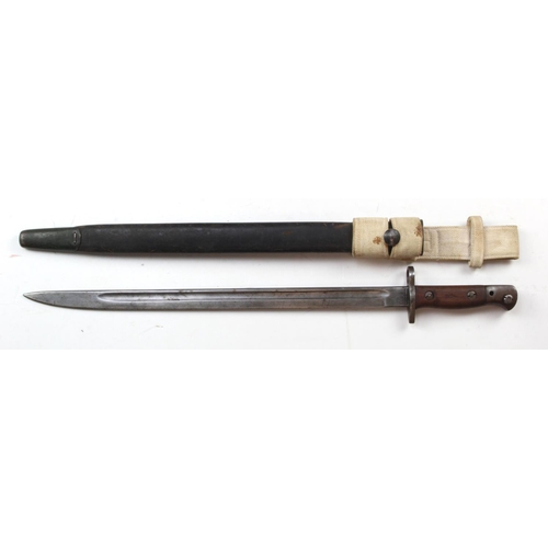 84 - Pattern 1907 Sword Bayonet by Wilkinson: Issue date 8. 18, with 17 inch single-edged blade fullered ... 