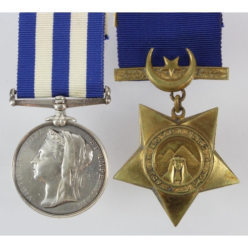 845 - Egypt Medal dated 1882, no clasp, engraved (1810 2nd Cpl R Simpson 17th Co C & T.C.) with Khedive's ... 